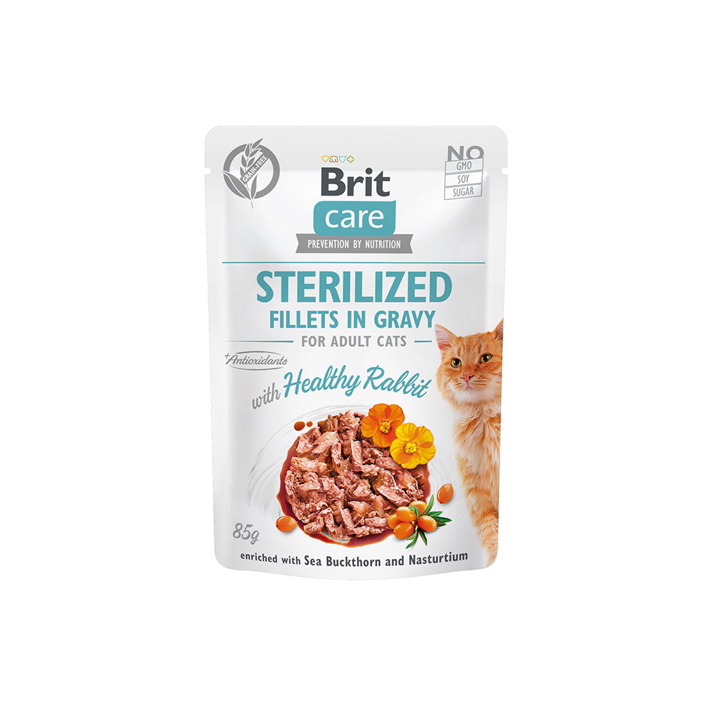 Brit Care Cat - Fillets in Gravy with Healthy Rabbit - Sterilized
