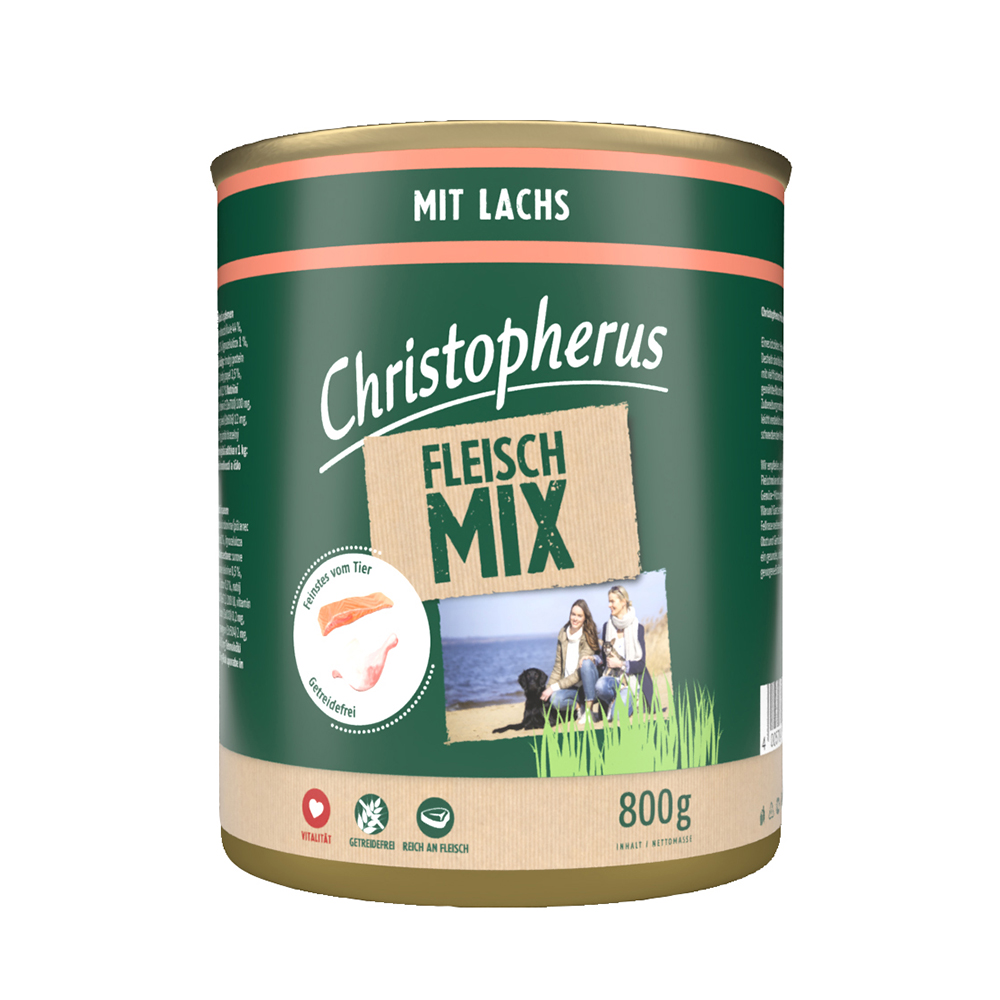 Christopherus – Fleischmix mit Lachs (6er Pack)