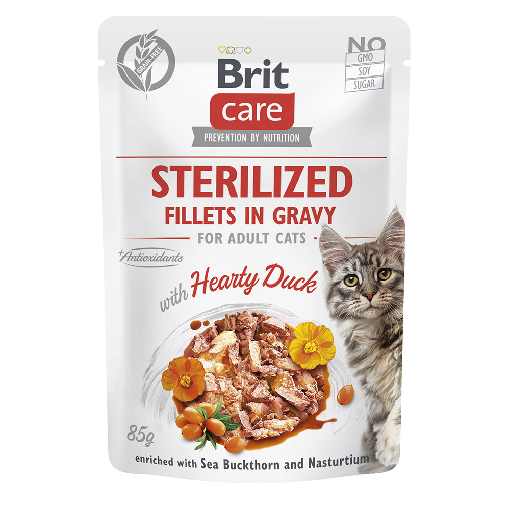 Brit Care Cat - Fillets in Gravy with Hearty Duck - Sterilized