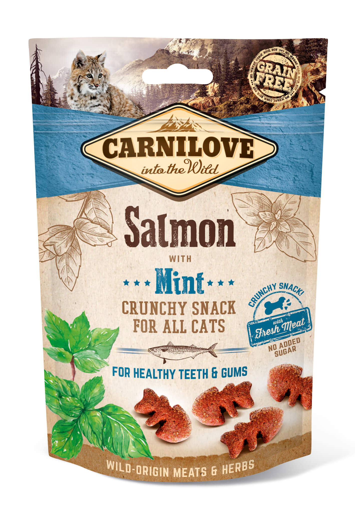 Carnilove Katze Crunchy Snack – Salmon with Mint
