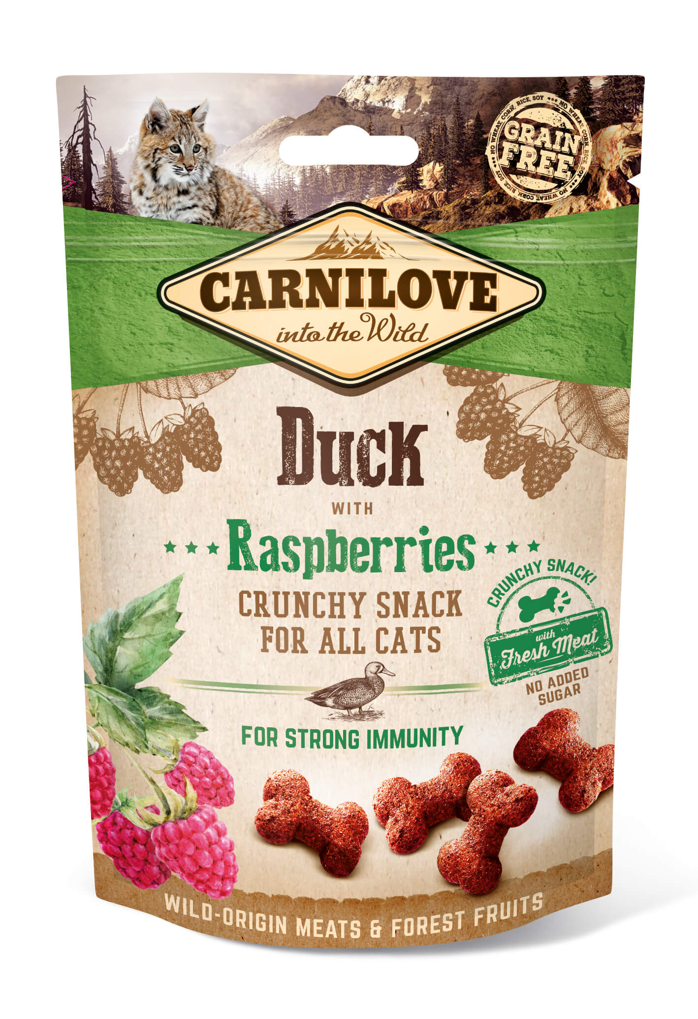 Carnilove Katze Crunchy Snack – Duck with Raspberries