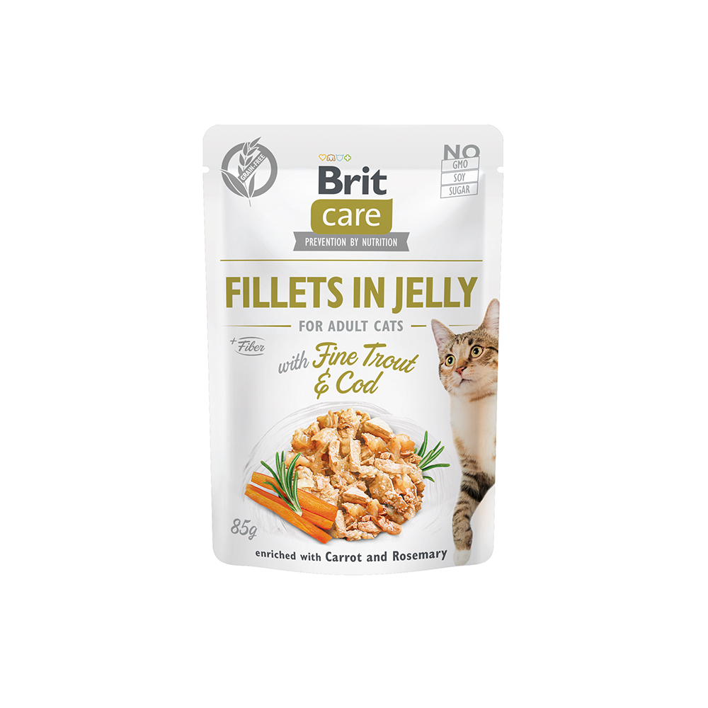 Brit Care Cat - Fillets in Jelly with Fine Trout & Cod