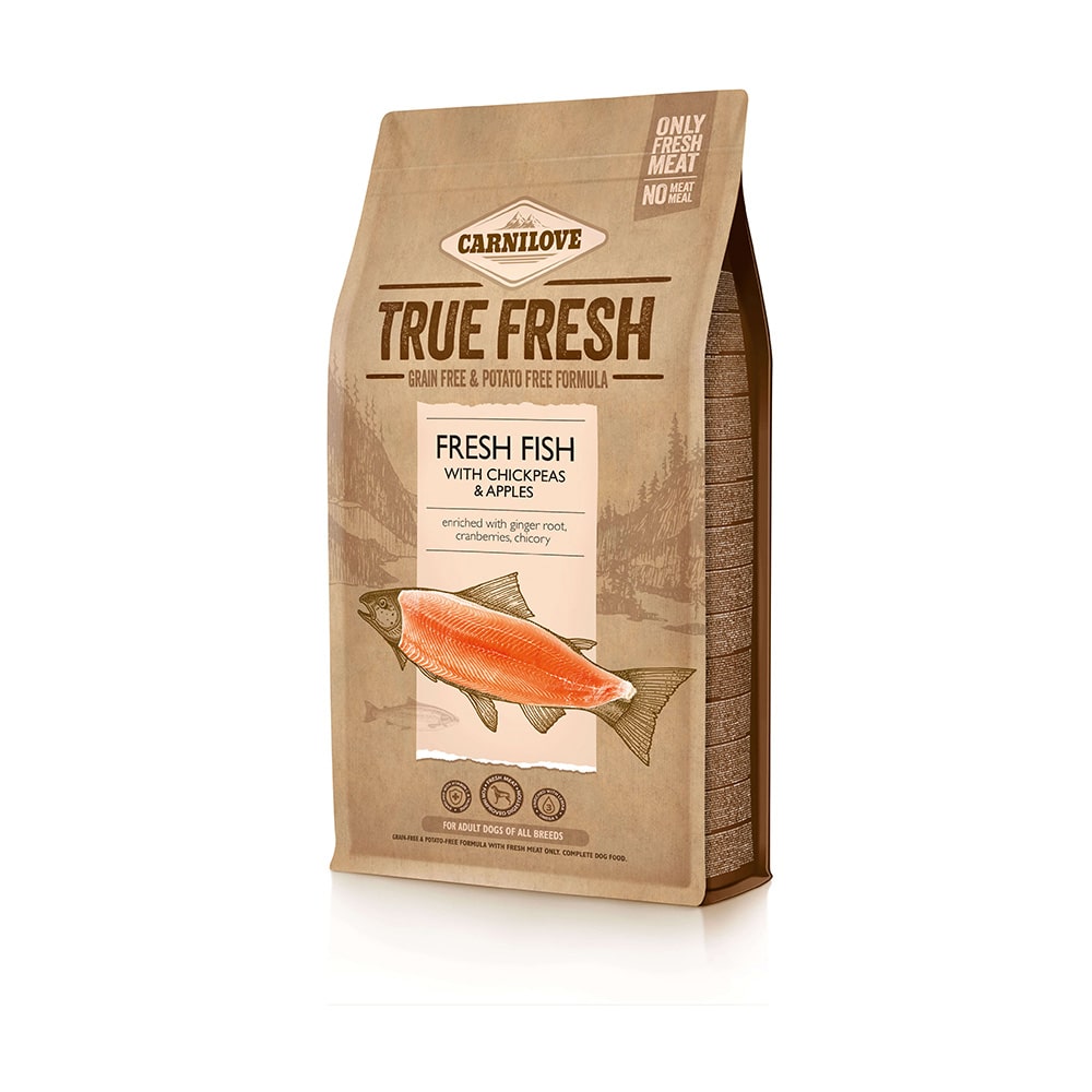 Carnilove True Fresh Hund Premium Trockenfutter Adult Fresh Fish ausgewachsener Hund Frischer Fisch Verpackung 1,4kg